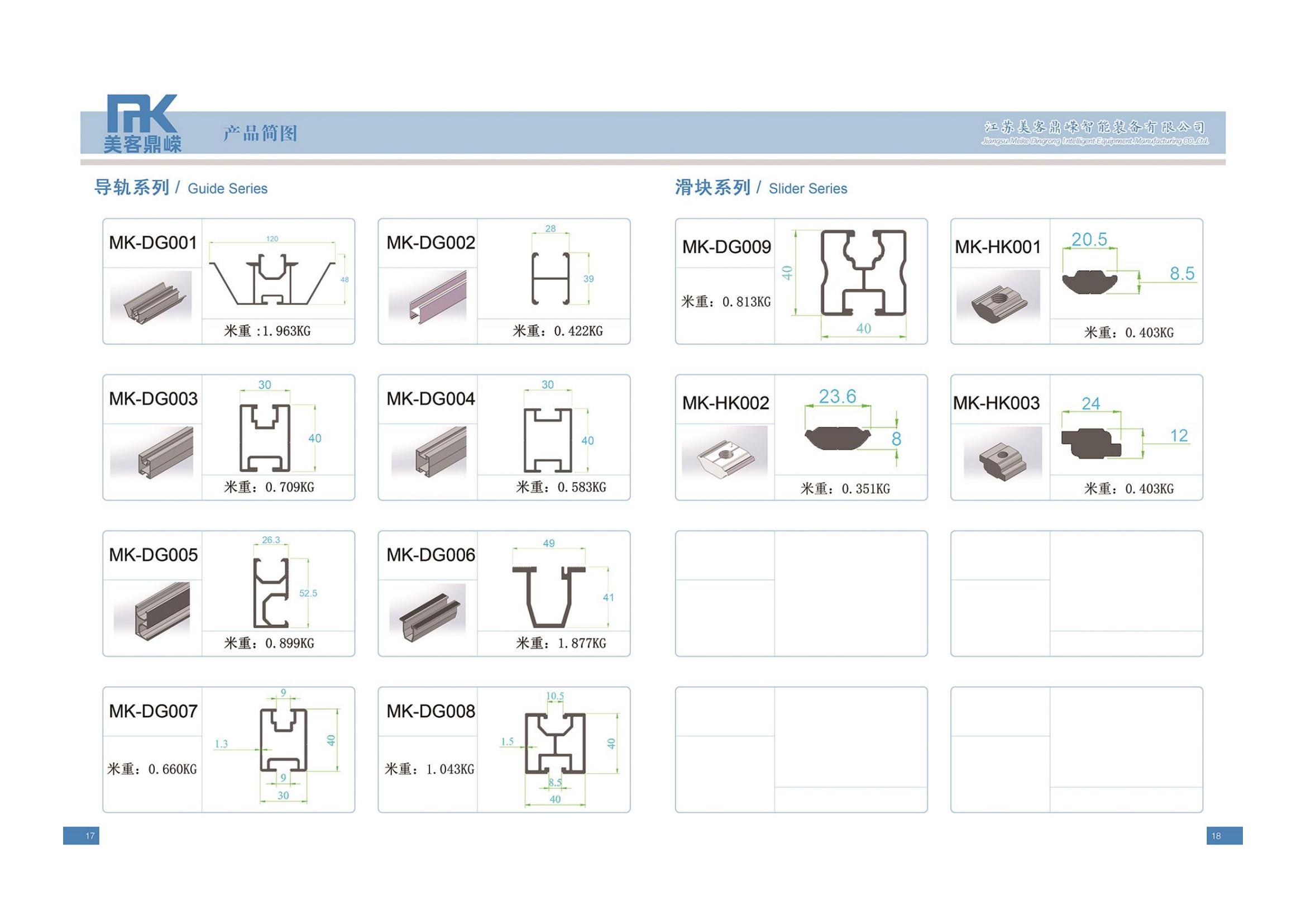 導(dǎo)軌，夾具，邊壓塊系列(圖1)